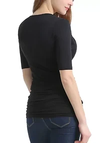 Ruched V-Neck Top