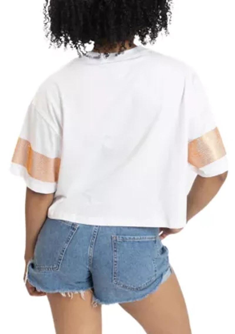 NCAA Florida A&M Rattlers Oversized Cropped Graphic T-Shirt