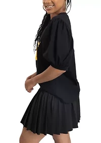 NCAA Grambling State Tigers Puff Sleeve V-Neck T-Shirt