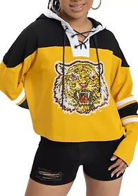 NCAA Grambling State Tigers Cropped Graphic Sweatshirt Hoodie