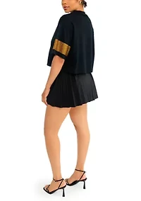 NCAA Grambling State Tigers Cropped Rhinestone T-Shirt
