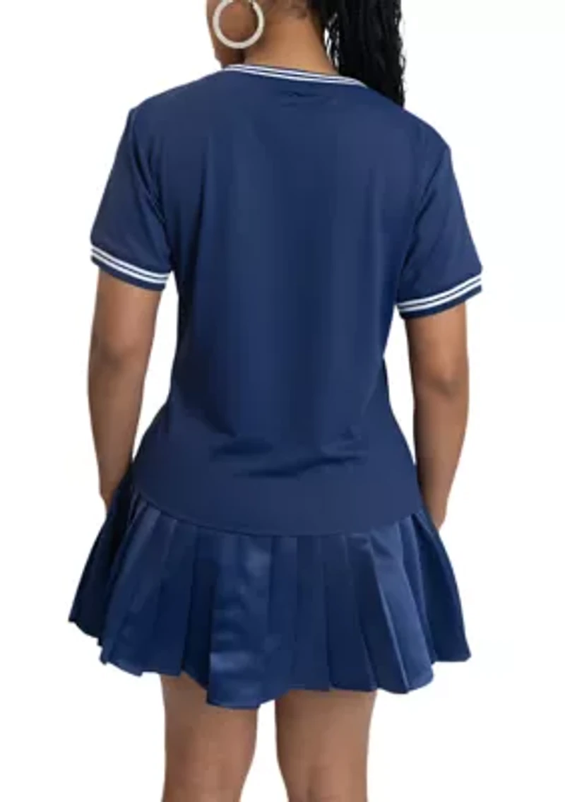 NCAA Jackson State Tigers Pleated Tennis Skirt and T-Shirt Set