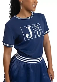 NCAA Jackson State Tigers Pleated Tennis Skirt and T-Shirt Set