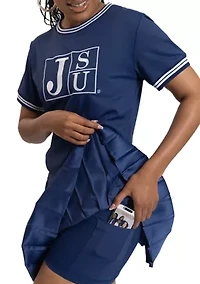 NCAA Jackson State Tigers Pleated Tennis Skirt and T-Shirt Set