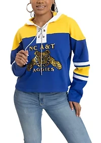 NCAA NC A&T Aggies Cropped Graphic Sweatshirt Hoodie
