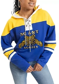 NCAA NC A&T Aggies Cropped Graphic Sweatshirt Hoodie