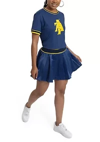 NCAA NC A&T Aggies Pleated Tennis Skirt and T-Shirt Set