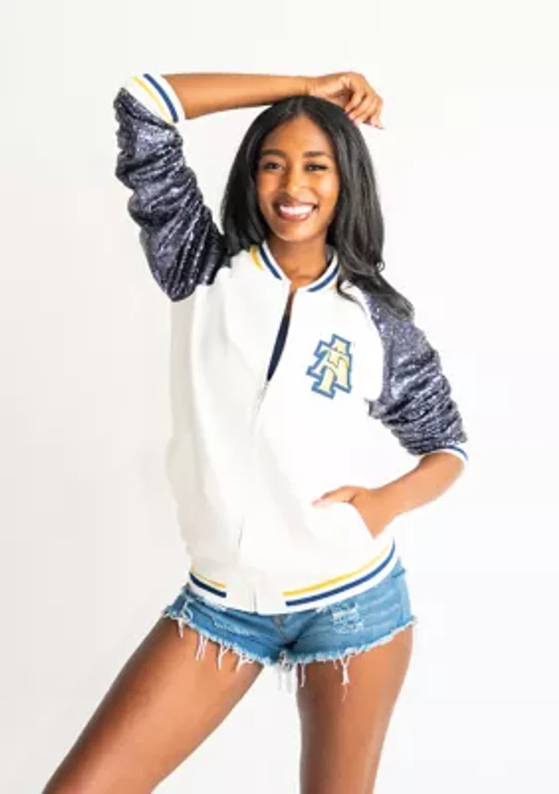 NCAA NC A&T Aggies Sequin Bomber Jacket