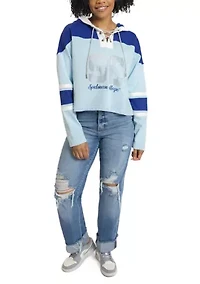 NCAA Spelman Cropped Graphic Sweatshirt Hoodie