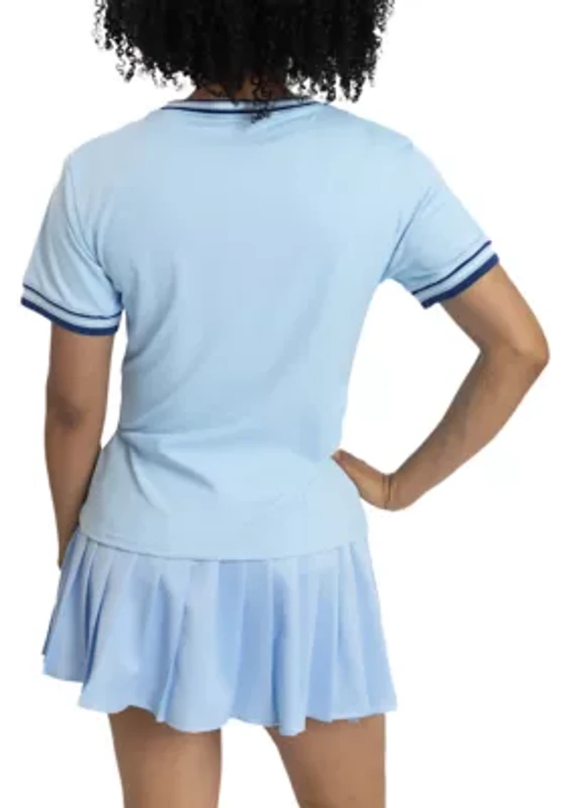 NCAA Spelman Jaguars Pleated Tennis Skirt and T-Shirt Set