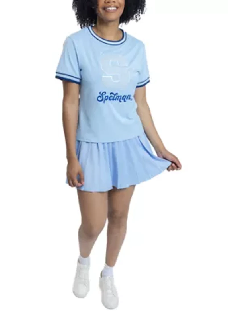 NCAA Spelman Jaguars Pleated Tennis Skirt and T-Shirt Set