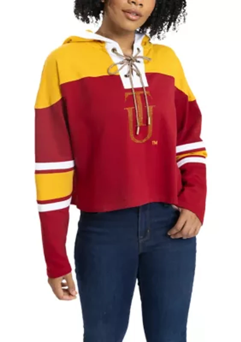 NCAA Tuskegee Golden Tigers Cropped Graphic Sweatshirt Hoodie
