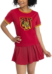 NCAA Tuskegee Golden Tigers University Pleated Tennis Skirt and T-Shirt Set