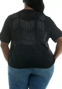 Short Sleeve Open Front Bolero