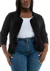 Ruffle front bolero solid
