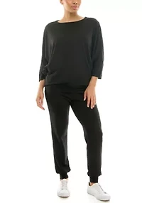 2 Piece Three Quarter Sleeve Tunic