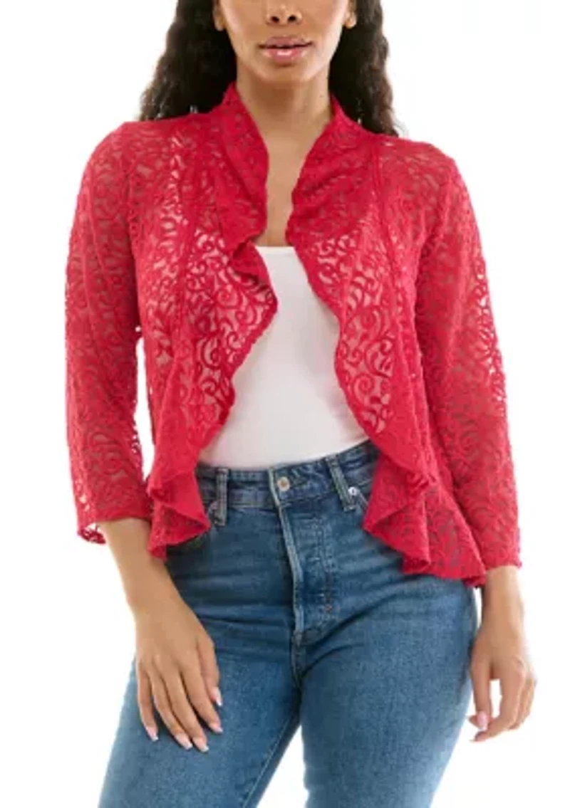 Sheer Elegant Lace Bolero