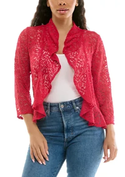 Sheer Elegant Lace Bolero