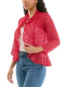 Sheer Elegant Lace Bolero