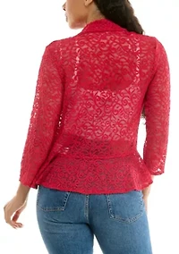 Sheer Elegant Lace Bolero