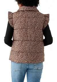 Women's Flutter Sleeve Puffer Vest