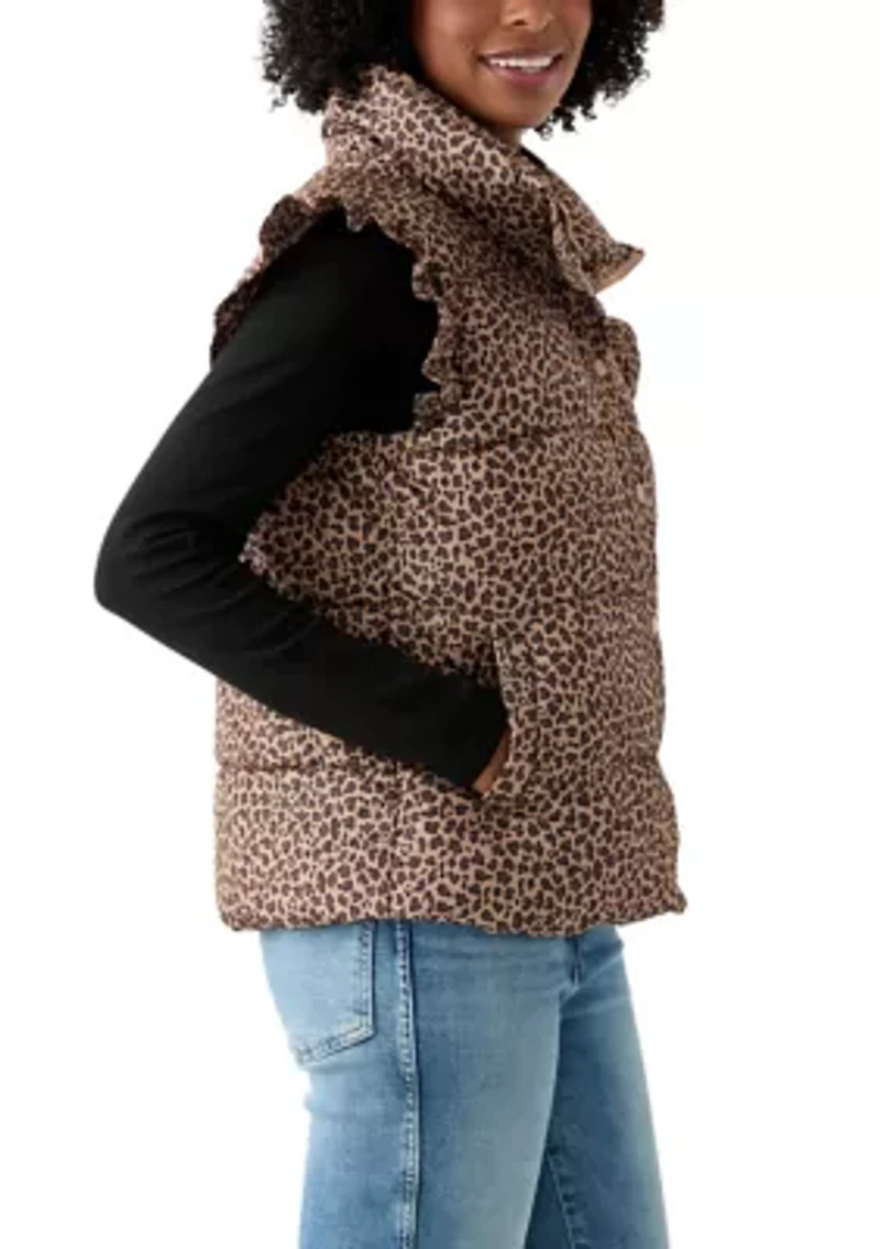 Women's Flutter Sleeve Puffer Vest