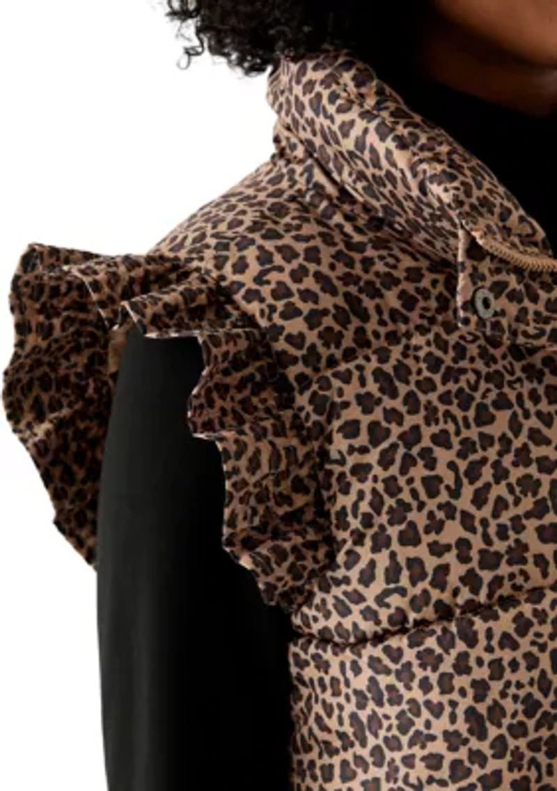 Women's Flutter Sleeve Puffer Vest