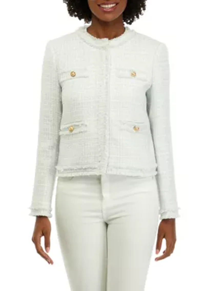 Petite Tweed Crop Jacket