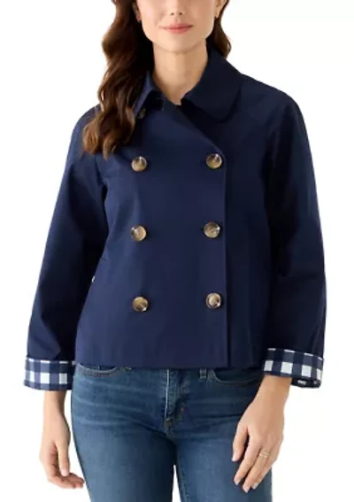 Women's Long Sleeve Button Up Collar Jacket