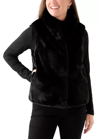 Petite Faux Fur Vest