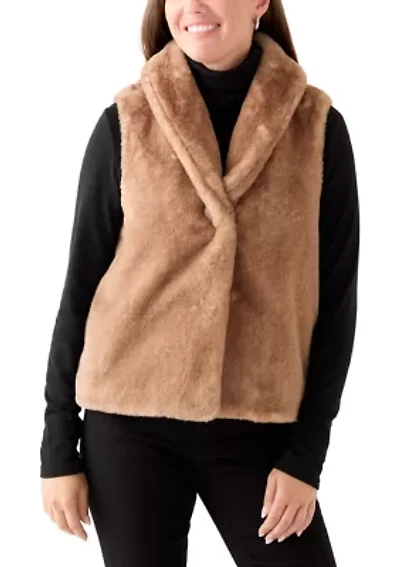 Petite Faux Fur Vest