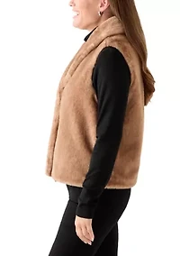 Petite Faux Fur Vest