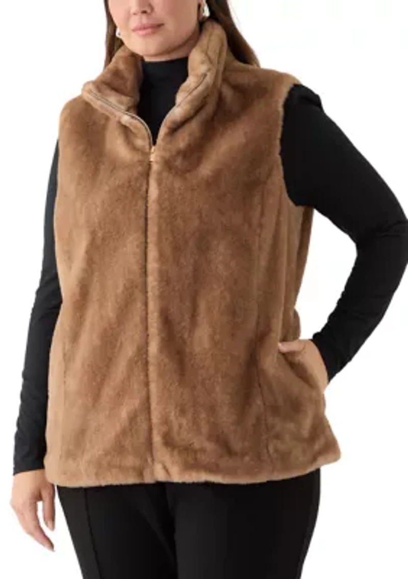 Plus Faux Fur Vest