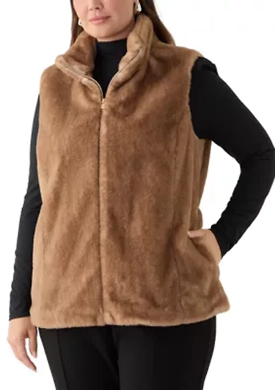 Plus Faux Fur Vest