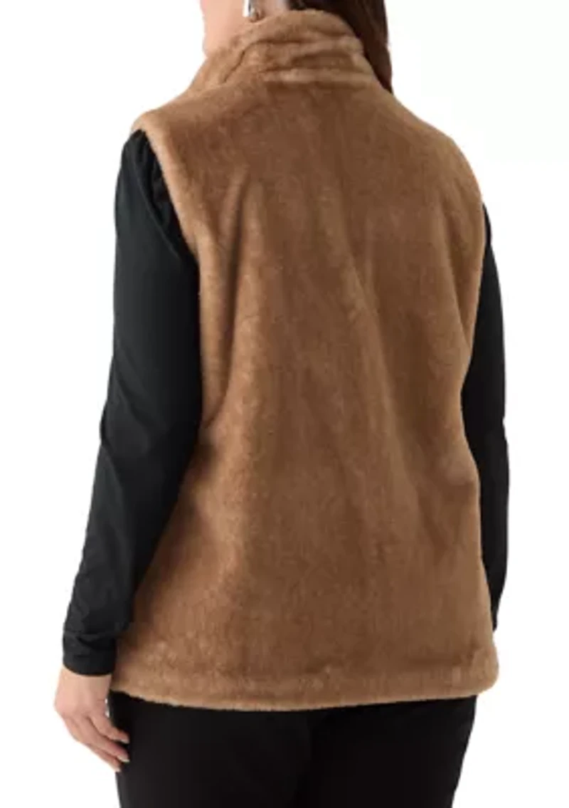 Plus Faux Fur Vest