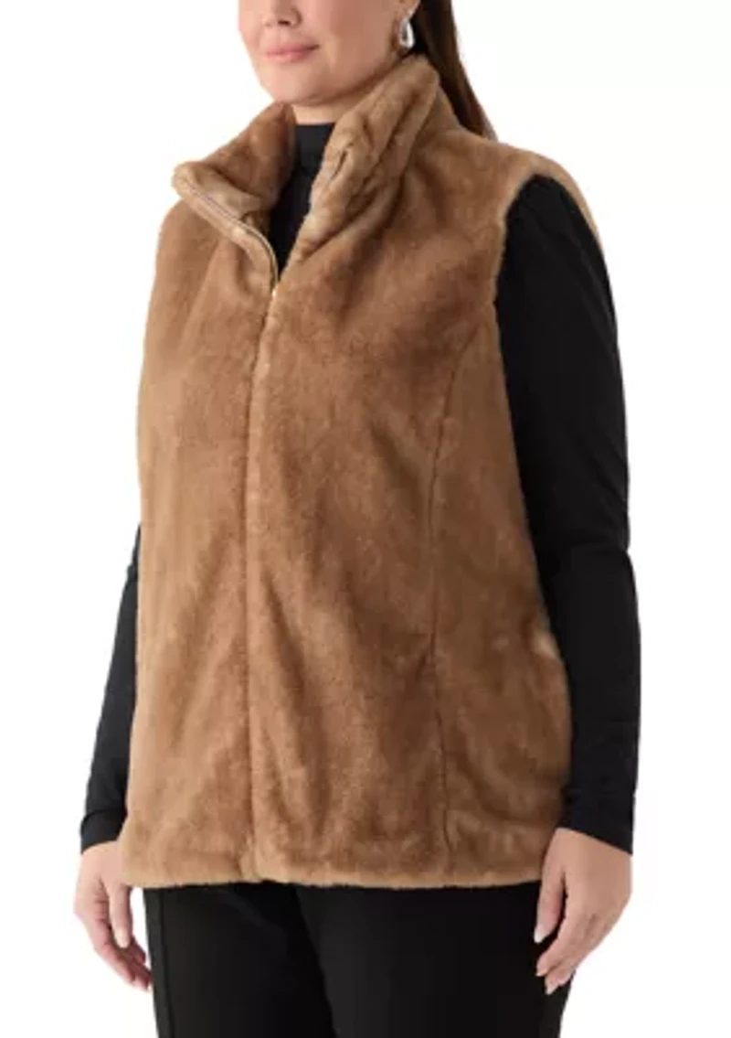 Plus Faux Fur Vest