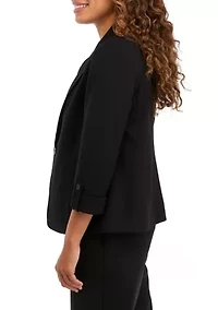 Petite One Button Blazer