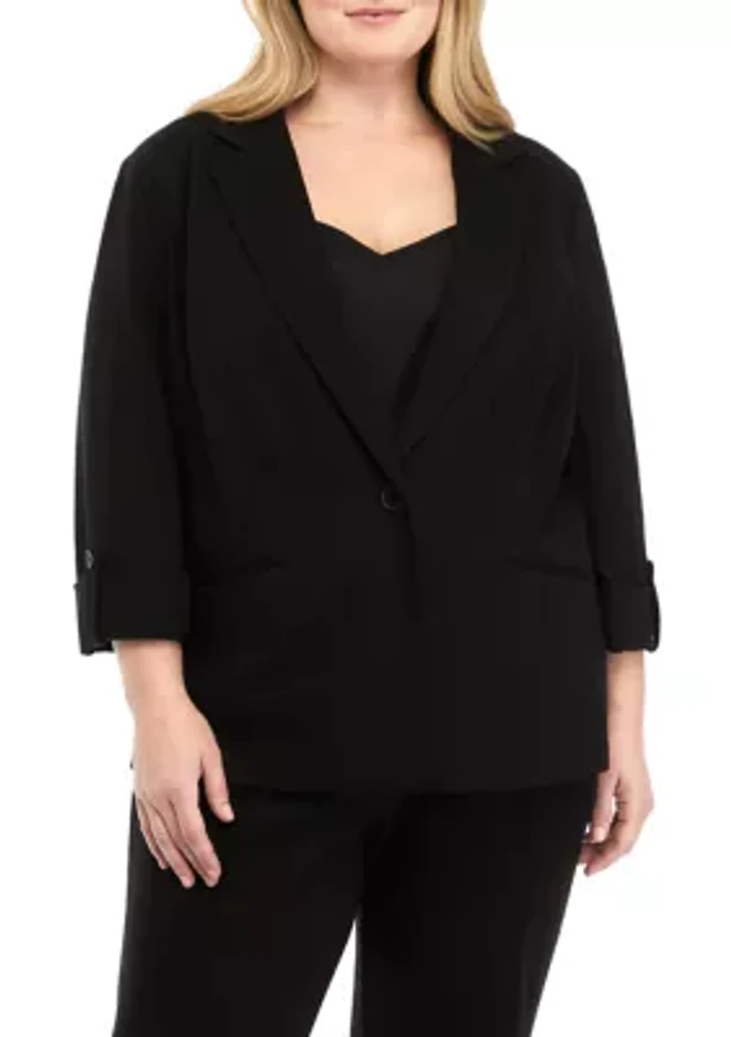 Plus One Button Compression Jacket
