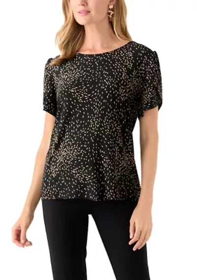 Petite Gathered Tulip Sleeve Top