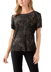 Petite Gathered Tulip Sleeve Top