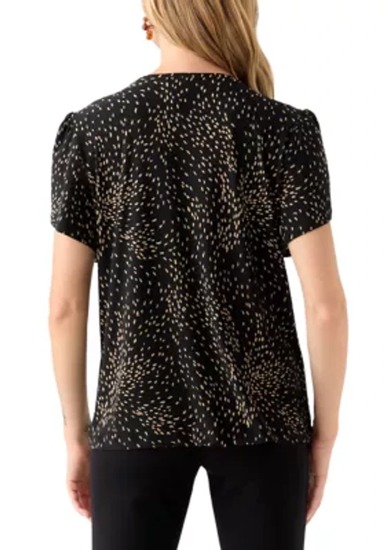 Petite Gathered Tulip Sleeve Top