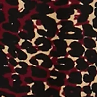 Petite 3/4 Sleeve Animal Print Knit Peasant Top