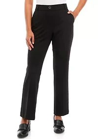 Petite Pull On Ponte Bootcut Pants