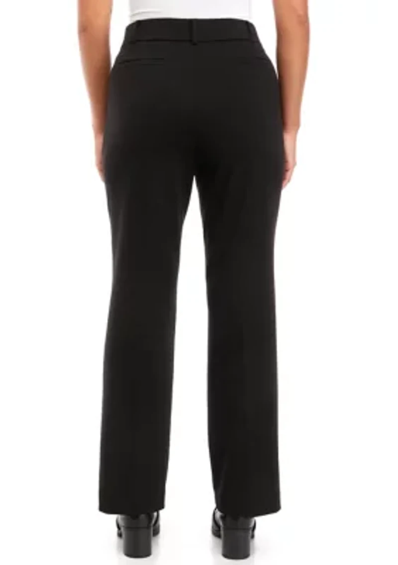 Petite Pull On Ponte Bootcut Pants