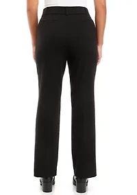 Petite Pull On Ponte Bootcut Pants
