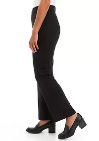 Petite Pull On Ponte Bootcut Pants