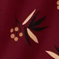 Petite Shirred Knit Printed Peasant Top