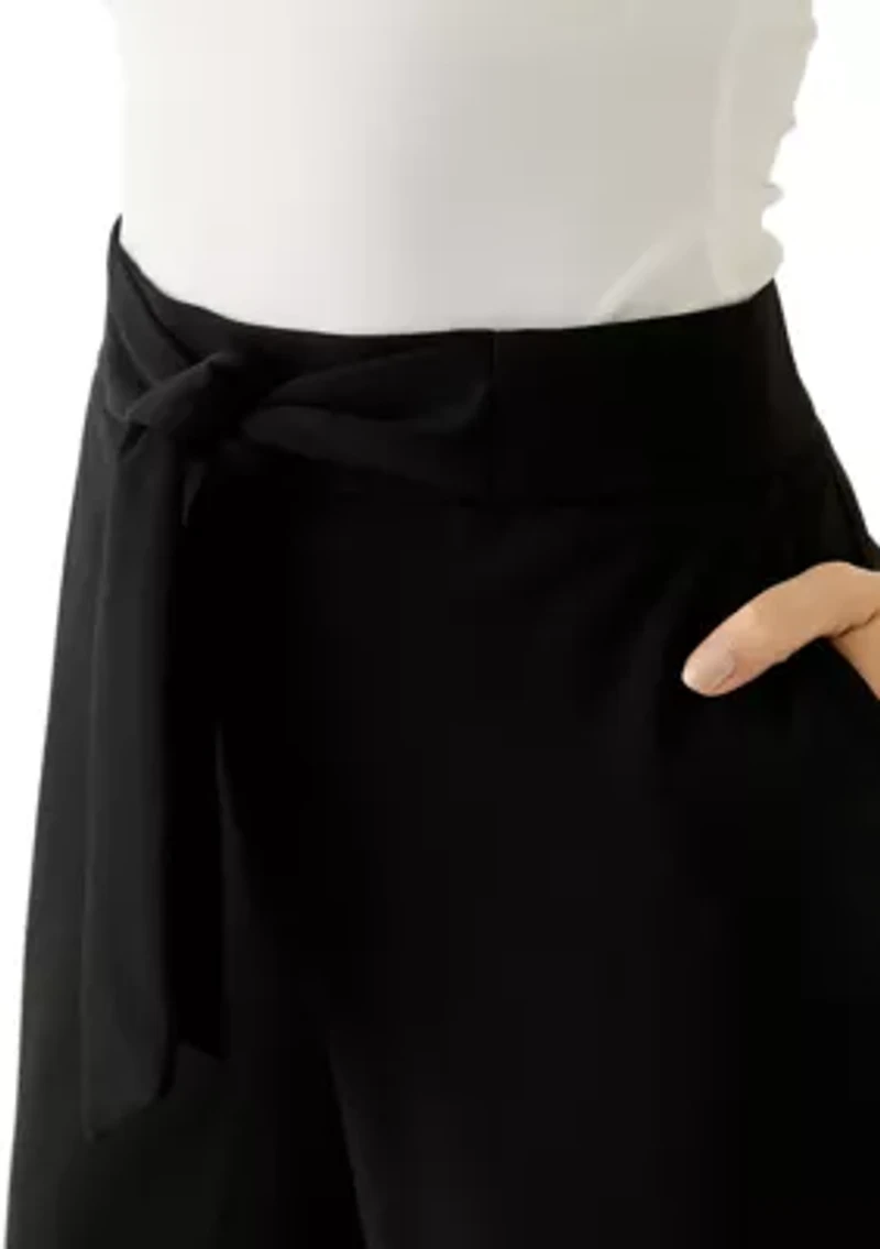 Petite Pull On Crepe Pants