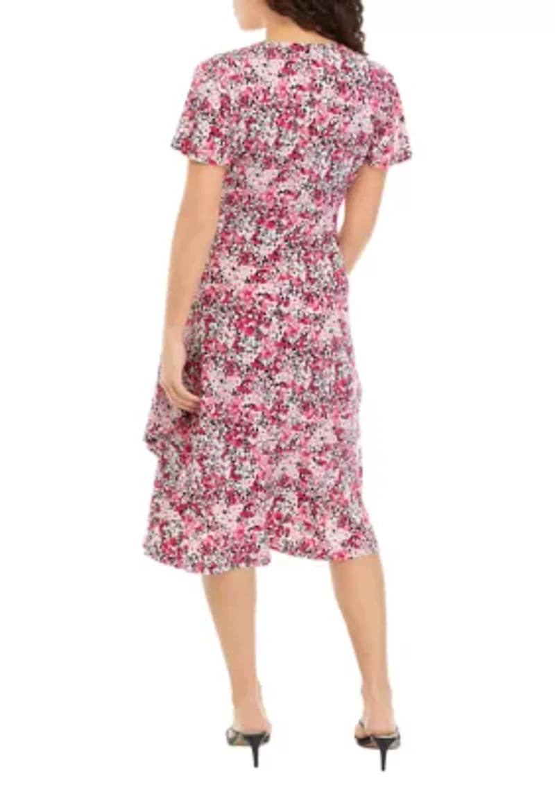 Petite Faux Wrap Dress