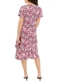 Petite Faux Wrap Dress